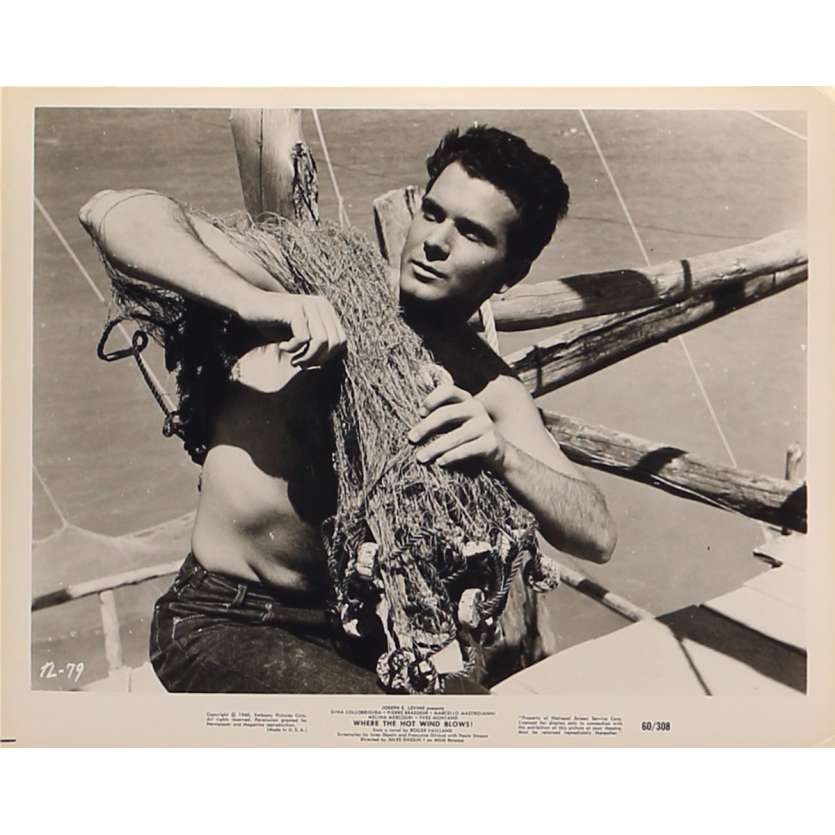 LA LOI Photo de presse TL-79 - 20x25 cm. - 1959 - Gina Lollobrigida, Pierre Brasseur, Jules Dassin
