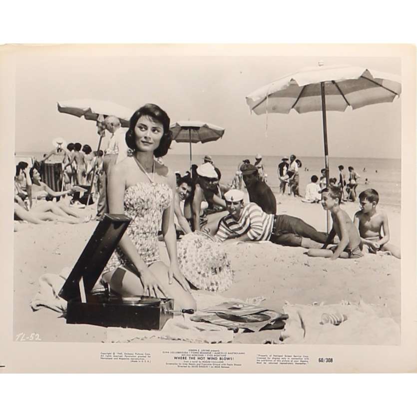 THE LAW Original Movie Still TL-52 - 8x10 in. - 1959 - Jules Dassin, Gina Lollobrigida, Pierre Brasseur