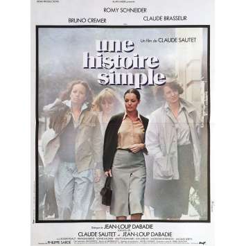 UNE HISTOIRE SIMPLE Affiche de film - 40x60 cm. - 1978 - Romy Schneider, Claude Sautet