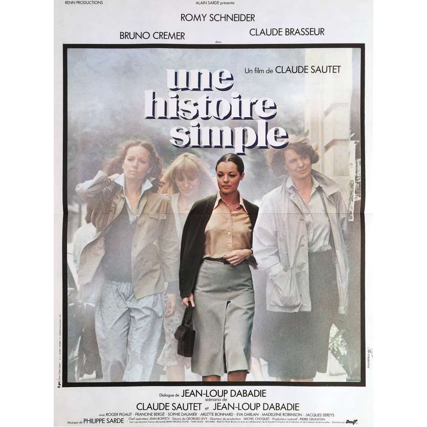 A SIMPLE STORY Original Movie Poster - 15x21 in. - 1978 - Claude Sautet, Romy Schneider