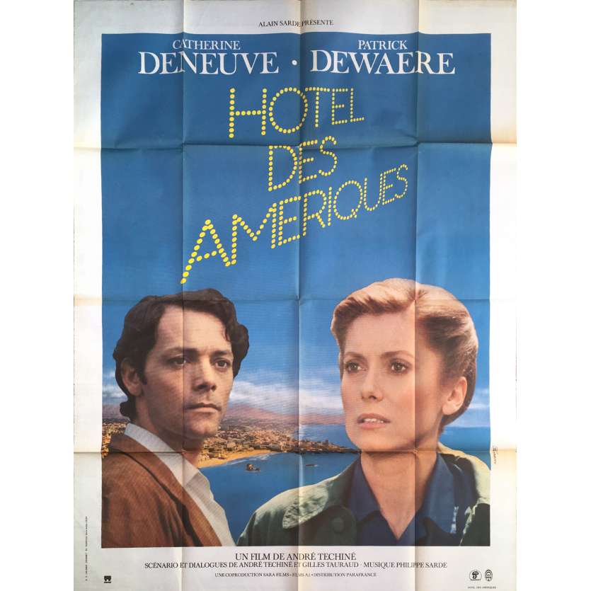 HOTEL DES AMERIQUES Affiche de film - 120x160 cm. - 1981 - Catherine Deneuve, André Téchiné