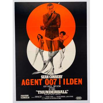 THUNDERBALL Original Movie Poster - 24x33 in. - R1960's - James Bond, Sean Connery THUNDERBALL Original Movie Poster - 24x33 in. - R1960's - James Bond, Sean Connery