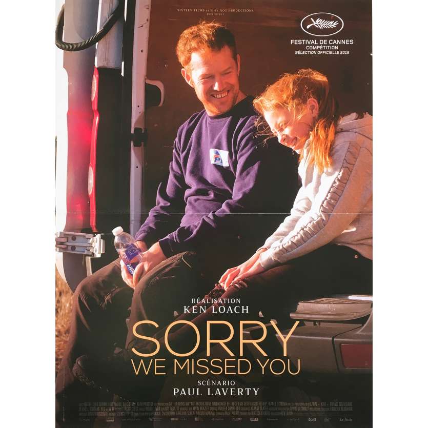 SORRY WE MISSED YOU Original Movie Poster  - 15x21 in. - 2019 - Ken Loach, Kris Hitchen