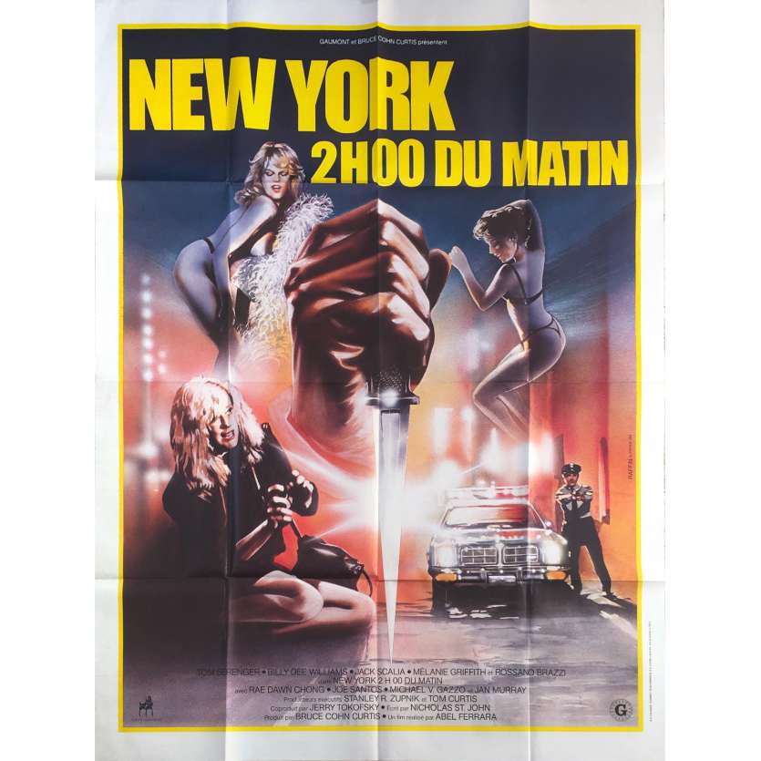 NEW YORK 2 HEURES DU MATIN Affiche de film  - 120x160 cm. - 1984 - Les Nuls, Abel Ferrara