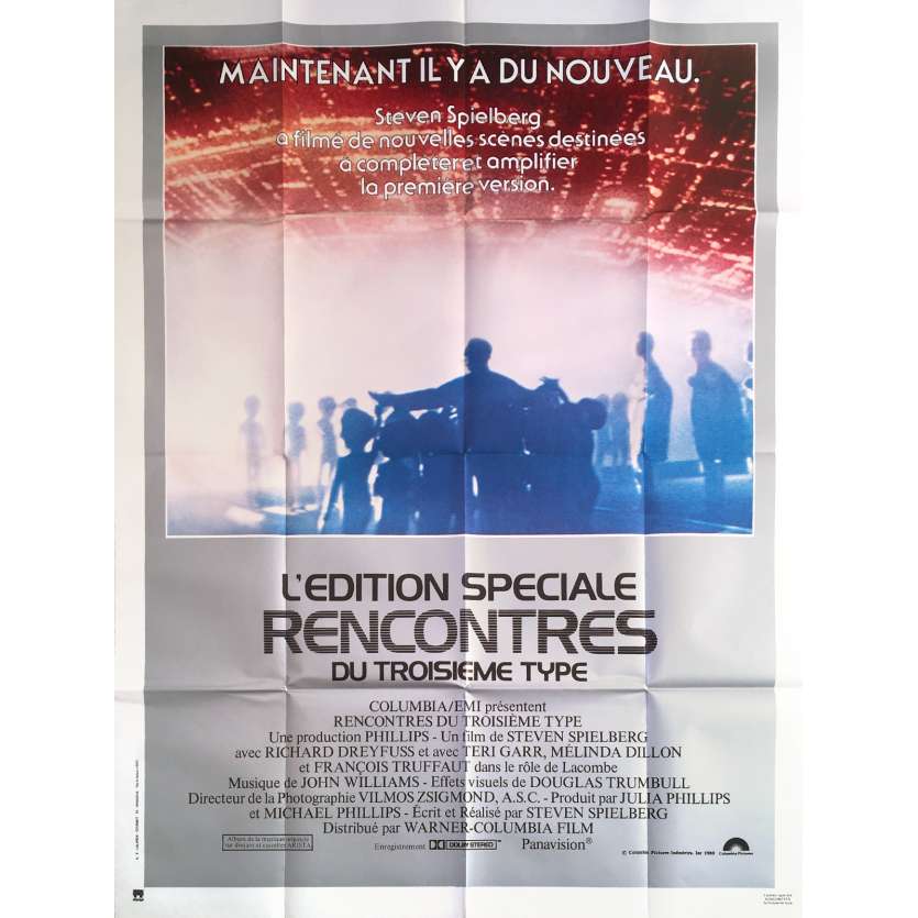 RENCONTRES DU TROISIEME TYPE Affiche de film - 120x160 cm. - R1980 - Richard Dreyfuss, Steven Spielberg