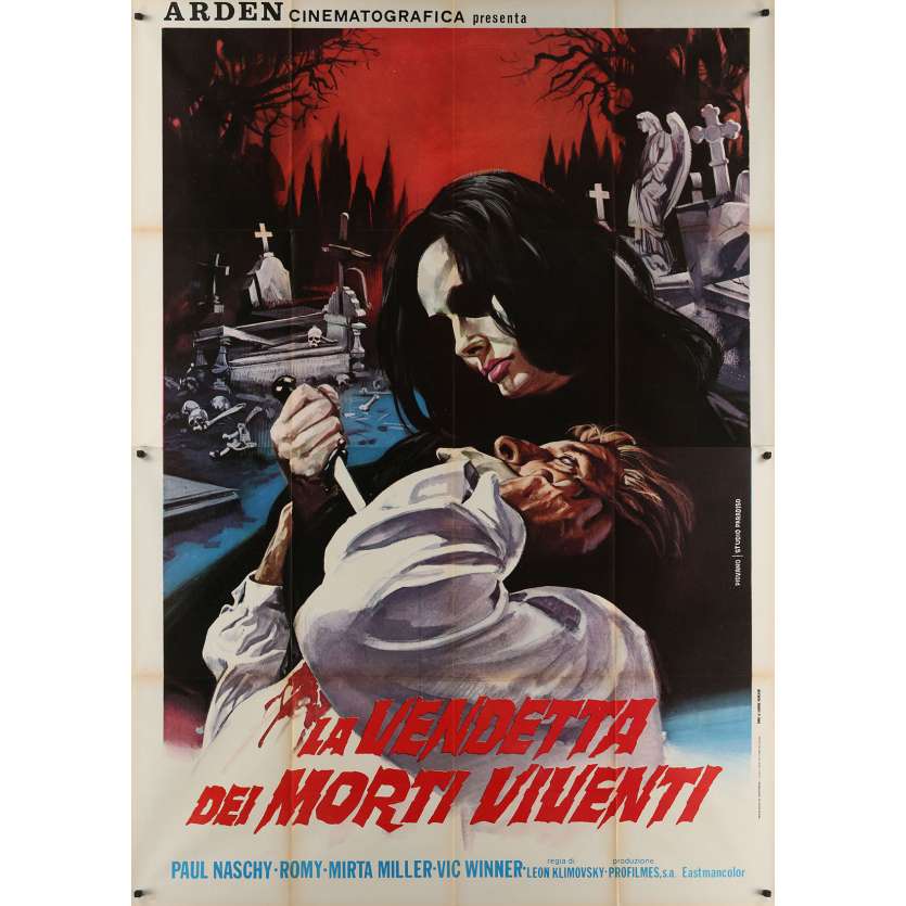 LA VENGEANCE DES ZOMBIES Affiche de film  - 140x200 cm. - 1973 - Paul Naschy, León Klimovsky