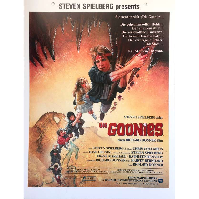 THE GOONIES Original Movie Poster - 9x11,5 in. - 1985 - Richard Donner, Sean Astin
