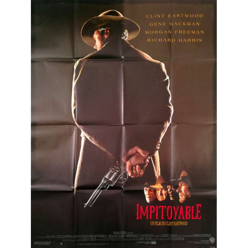 UNFORGIVEN Movie Poster 47x63 in. French - 1992 - Clint Eastwood, Gene Hackman