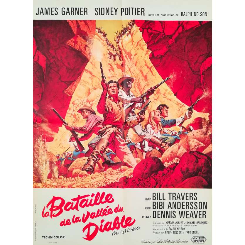 LA BATAILLE DE LA VALLEE DU DIABLE Affiche de film - 60x80 cm. - 1966 - James Garner, Ralph Nelson