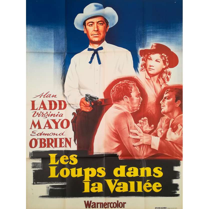 THE BIG LAND Original Movie Poster - 47x63 in. - 1957 - Gordon Douglas, Alan Ladd, Virginia Mayo