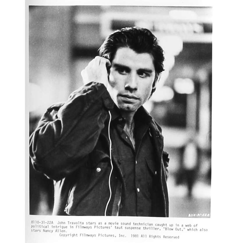 BLOW OUT Photo de presse 31-22A - 20x25 cm. - 1981 - John Travolta, Brian de Palma