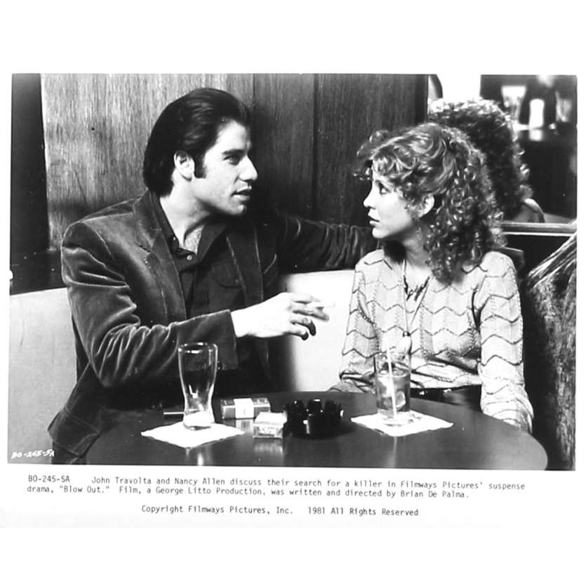 BLOW OUT Photo de presse 245-5A - 20x25 cm. - 1981 - John Travolta, Brian de Palma