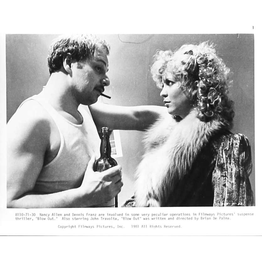 BLOW OUT Photo de presse 71-30 - 20x25 cm. - 1981 - John Travolta, Brian de Palma