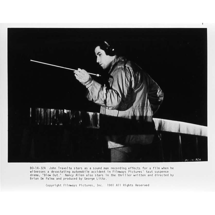 BLOW OUT Photo de presse 14-32A - 20x25 cm. - 1981 - John Travolta, Brian de Palma