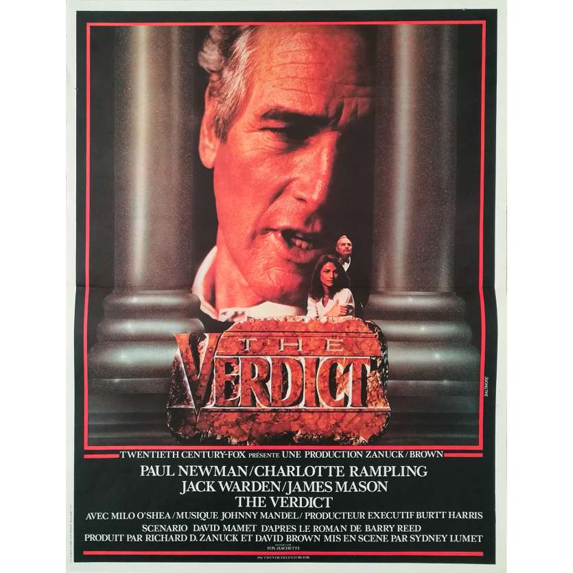 LE VERDICT Affiche de film  - 40x60 cm. - 1982 - Paul Newman, Sydney Lumet