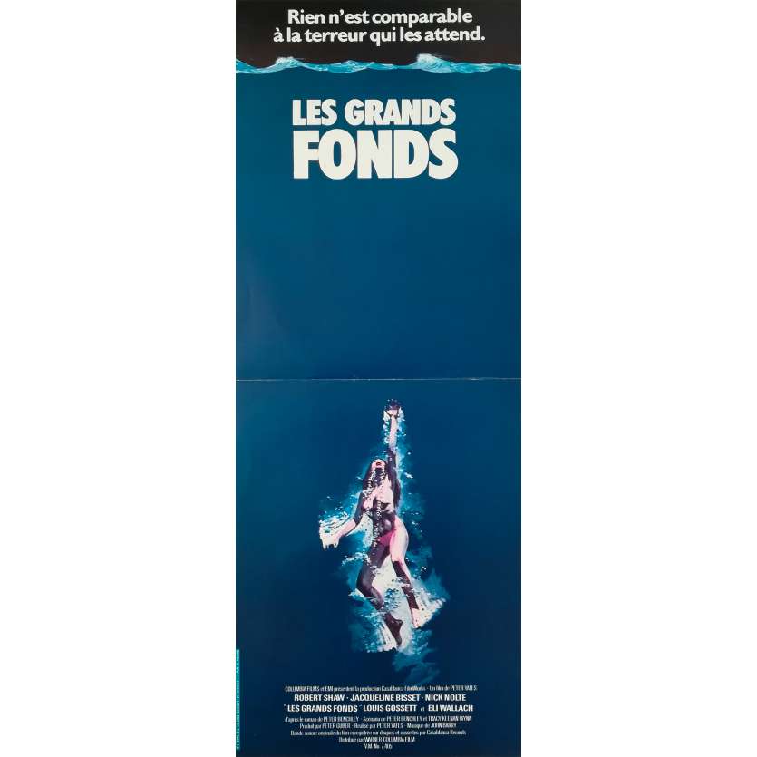 LES GRANDS FONDS Affiche de film - 40x80 cm. - 1977 - Jaqueline Bisset, Peter Yates
