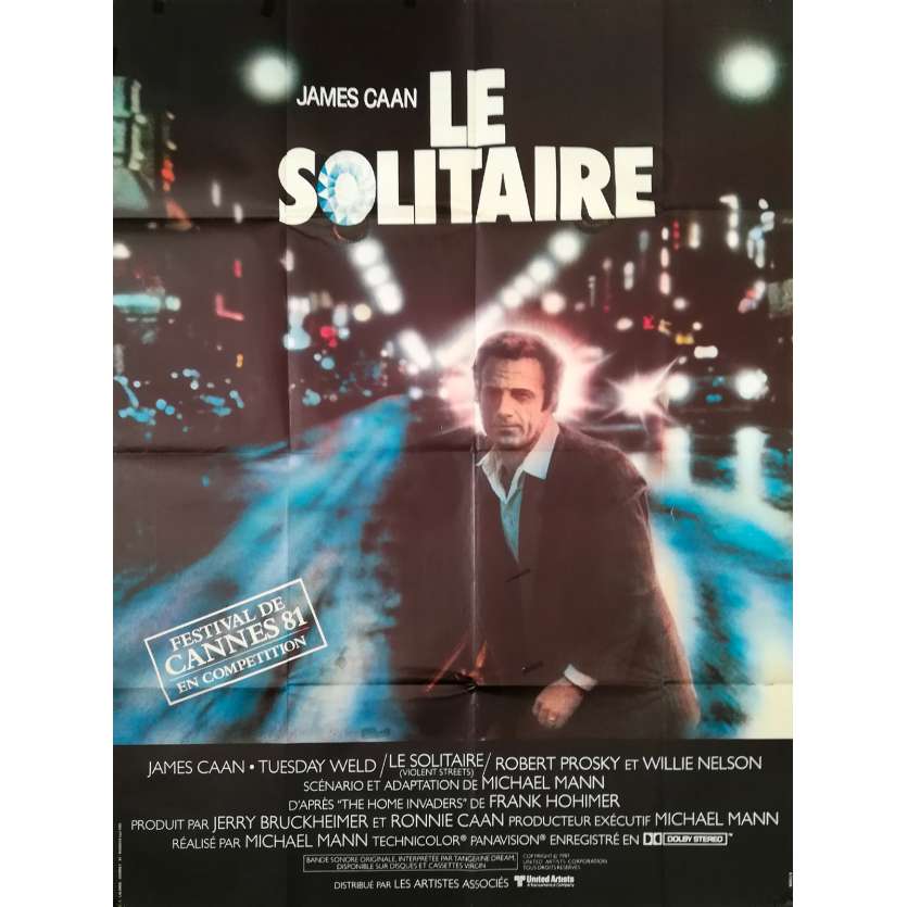 LE SOLITAIRE Affiche de film  - 120x160 cm. - 1981 - James Caan, Michael Mann