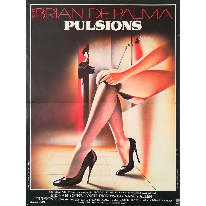 PULSIONS Affiche de film - 40x60 cm. - 1980 - Michael Caine, Brian de Palma