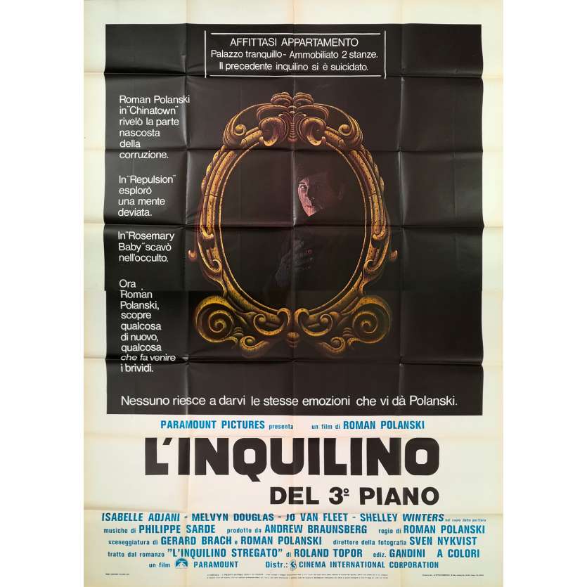 THE TENANT Original Movie Poster  - 55x70 in. - 1976 - Roman Polanski, Isabelle Ajjani