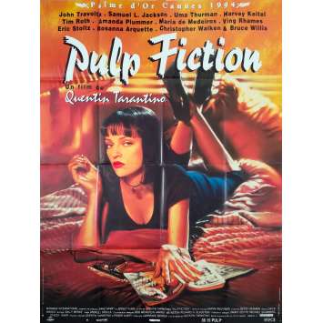 PULP FICTION Affiche de film - 120x160 cm. - 1994 - Uma Thurman, Quentin Tarantino