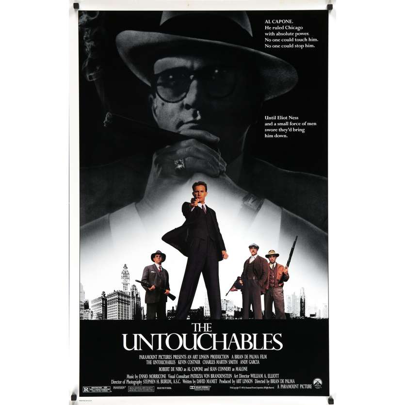 THE UNTOUCHABLES Original Movie Poster - 27x41 in. - 1987 - Brian de Palma, Kevin Costner
