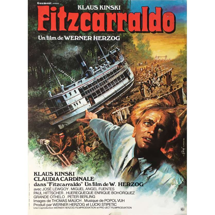 FITZCARRALDO Affiche de film française - 40x60 cm. - 1982 - Klaus Kinski, Werner Herzog