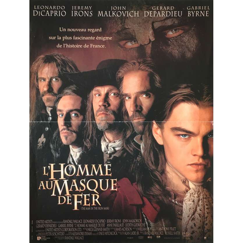 THE MAN IN THE IRON MASK Original Movie Poster - 15x21 in. - 1998 - Randall Wallace, Leonardo DiCaprio