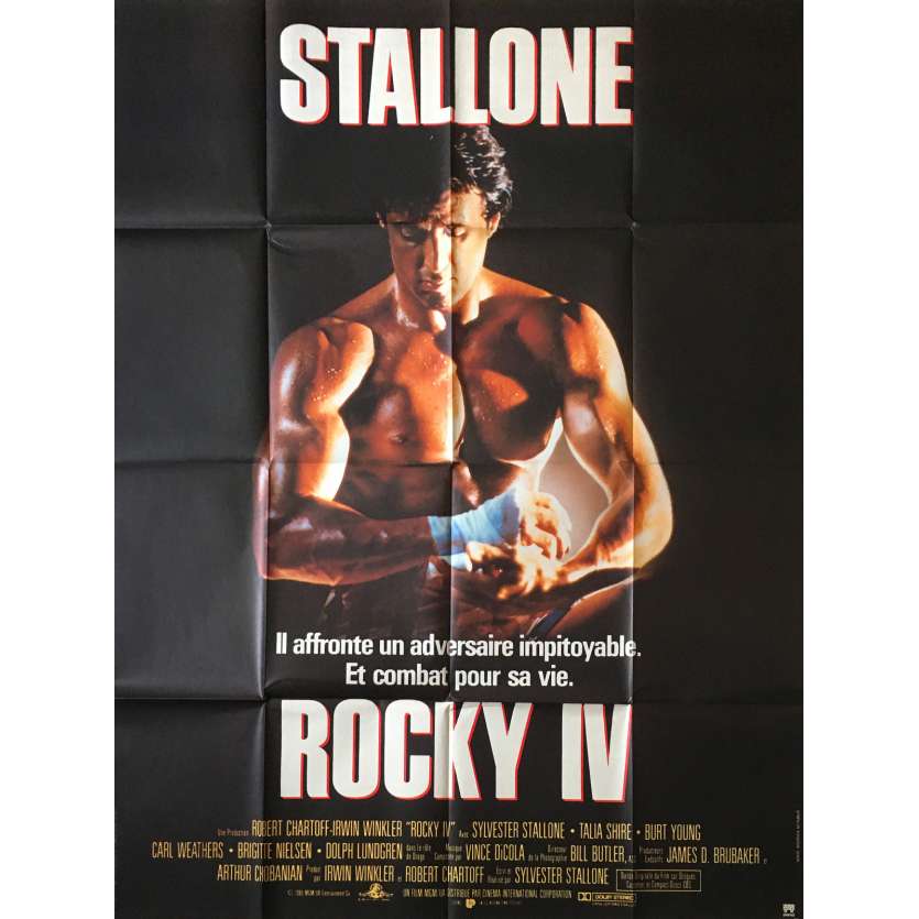 ROCKY 4 Affiche de film française  - 120x160 cm. - 1985 - Sylvester Stallone, Dolph Lundgren, Sylvester Stallone