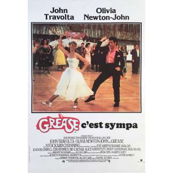 GREASE Affiche de film française - 40x60 cm. - R1990 - John Travolta, Randal Kleiser