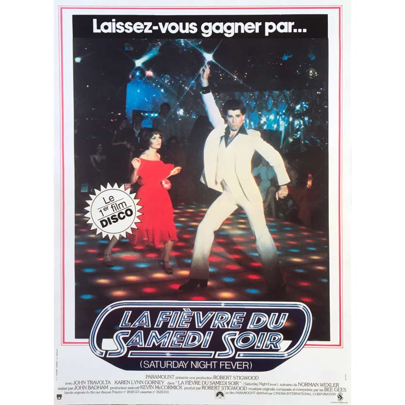 SATURDAY NIGHT FEVER Original Movie Poster - 15x21 in. - R1990 - John Badham, John Travolta