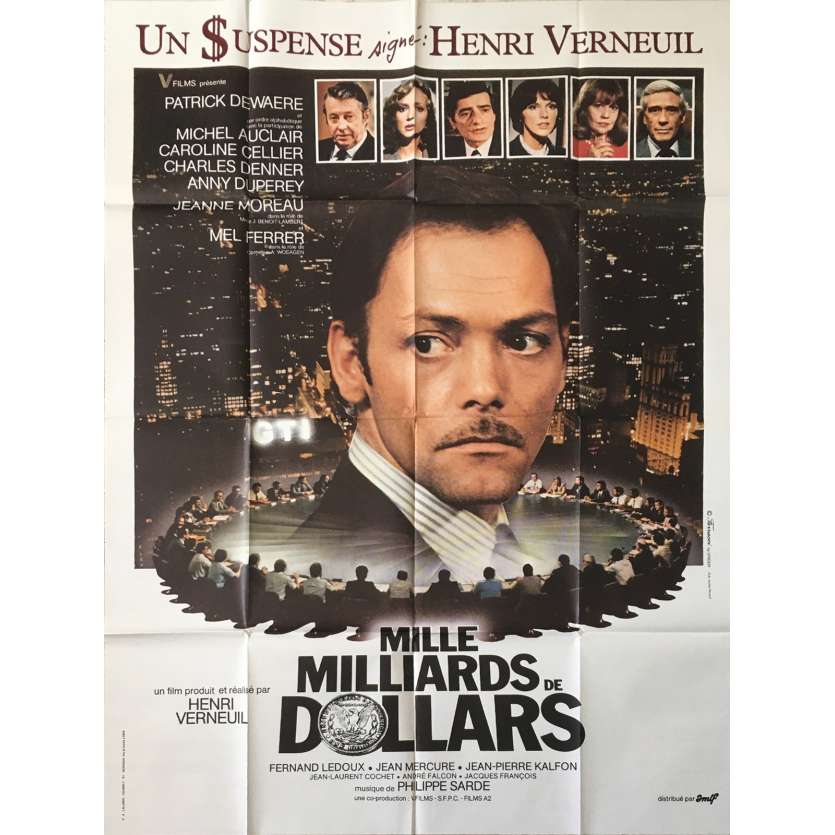 MILLE MILLIARDS DE DOLLARS Affiche de film  - 120x160 cm. - 1982 - Patrick Dewaere, Henri Verneuil