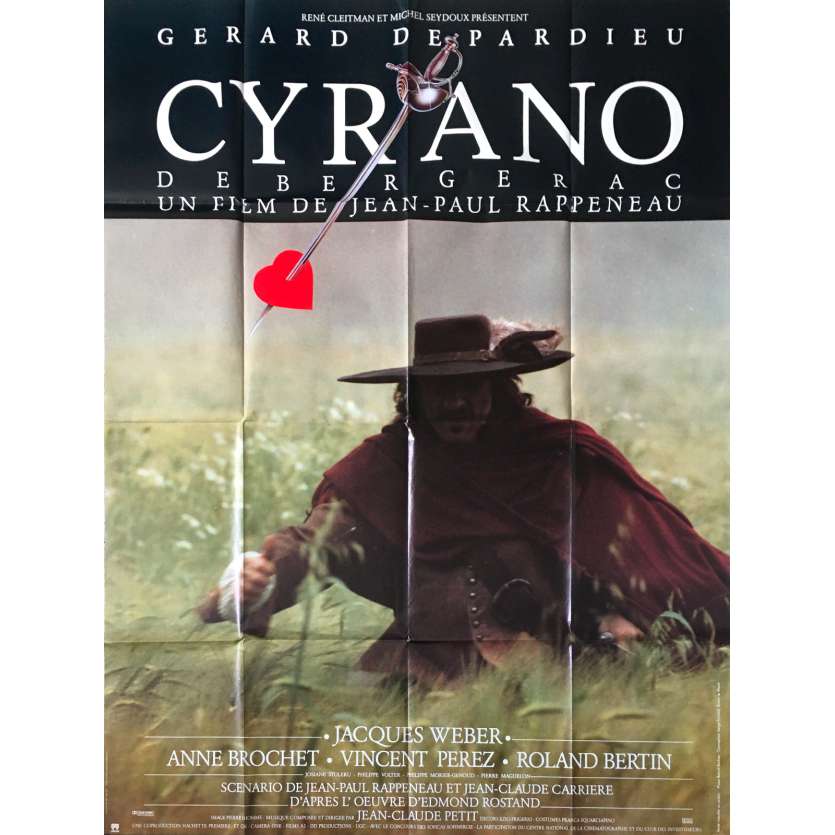 CYRANO DE BERGERAC Affiche de film 120x160 cm - 1990 - Gérard Depardieu, Jean-Paul Rappeneau