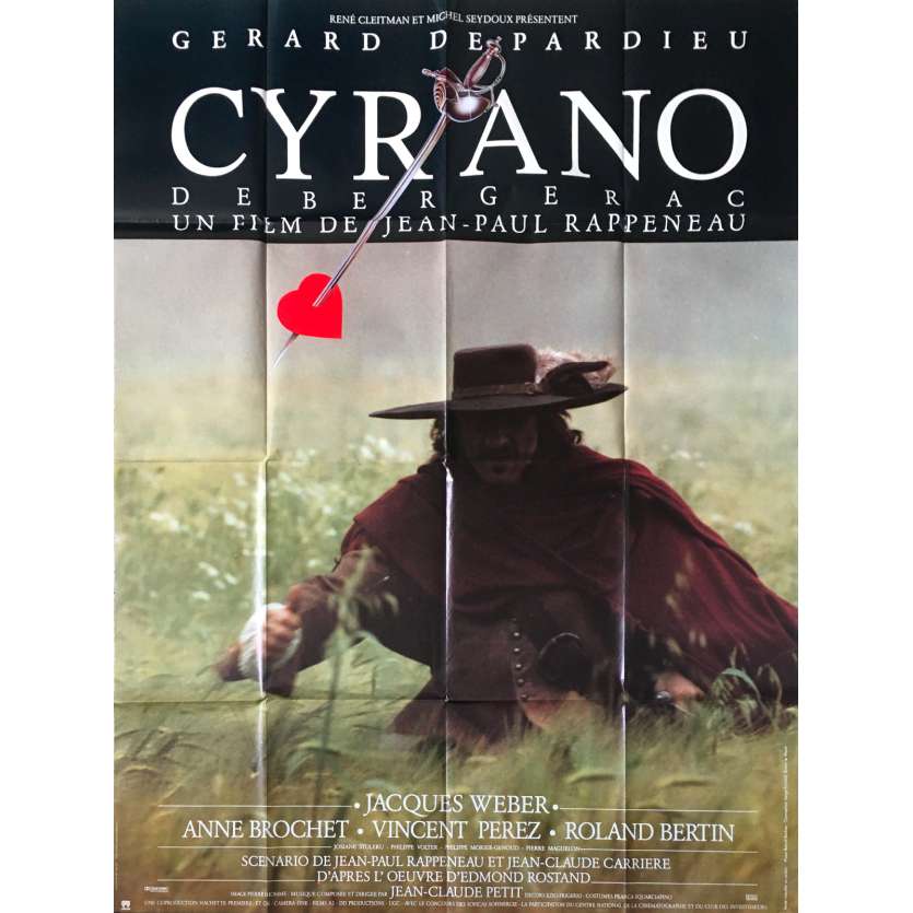 CYRANO DE BERGERAC Affiche de film  120x160 cm - 1990 - Gérard Depardieu, Jean-Paul Rappeneau