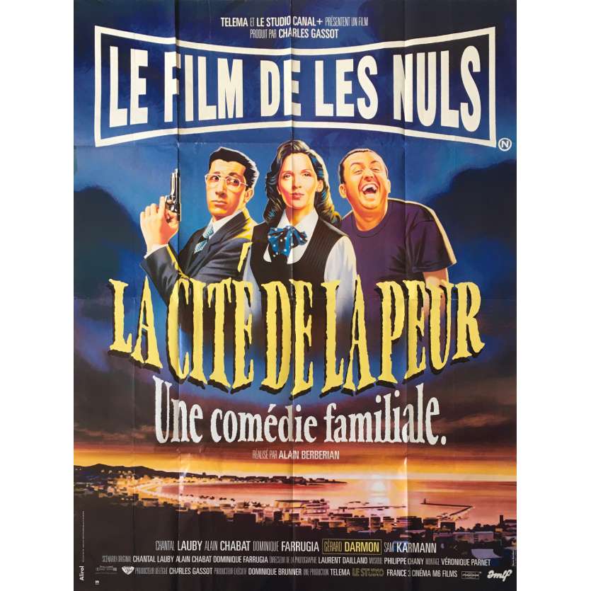 FEAR CITY Original Movie Poster - 47x63 in. - 1994 - Alain Berbérian, Les Nuls