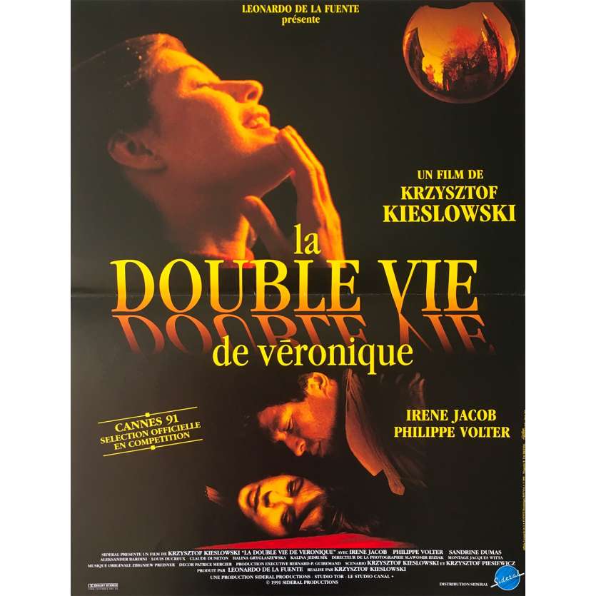 THE DOUBLE LIFE OF VERONIQUE Movie Poster 15x21 in. French - 1991 - Krzysztof Kieslowski, Irène Jacob