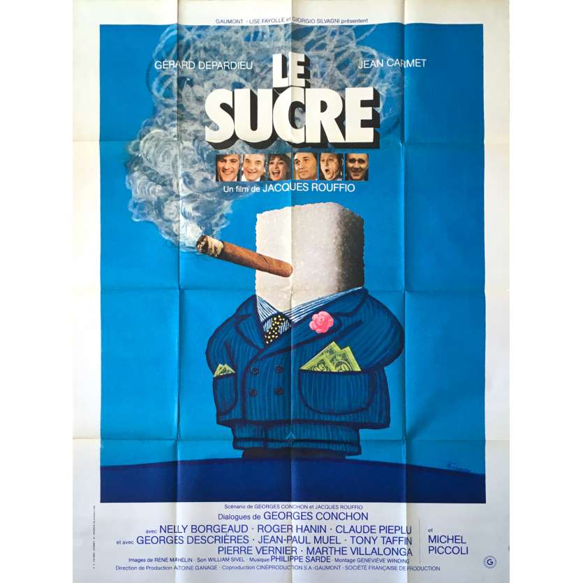 LE SUCRE Affiche de film  - 120x160 cm. - 1978 - Gérard Depardieu, Jacques Rouffio
