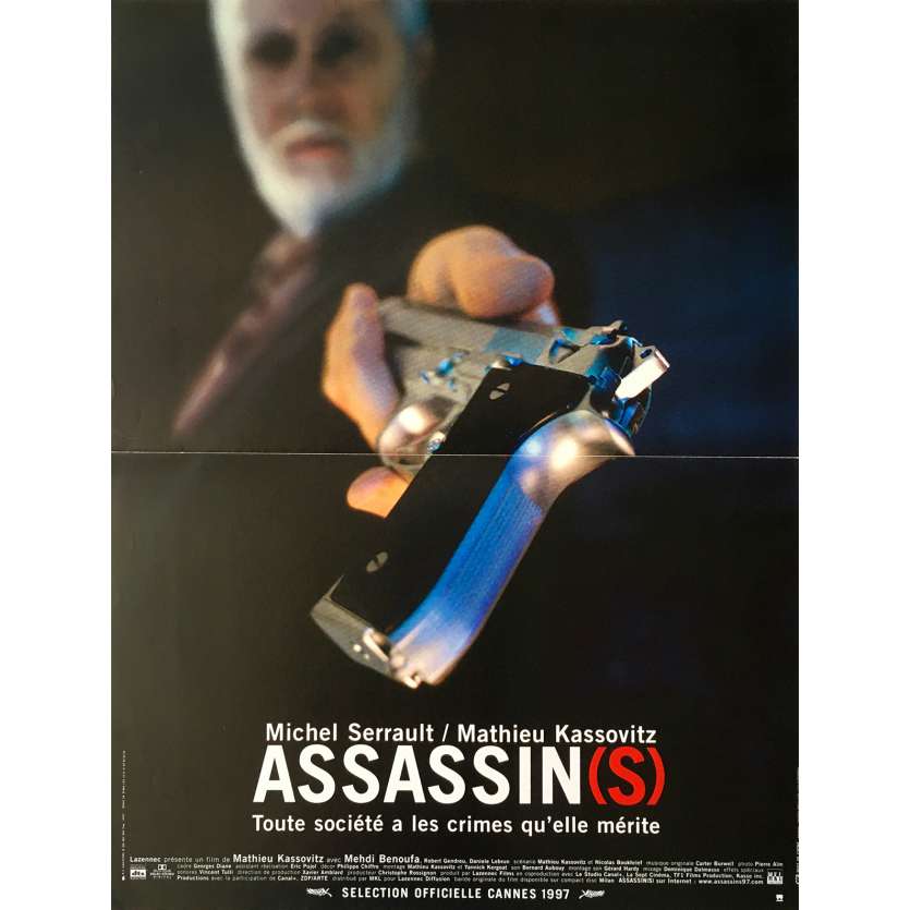 ASSASSIN(S) Original Movie Poster - 15x21 in. - 1997 - Mathieu Kassovitz, Michel Serrault
