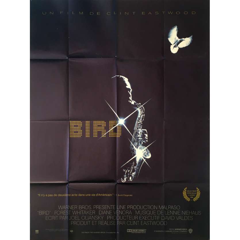 BIRD Affiche de film - 120x160 cm. - 1988 - Forrest Whitaker, Clint Eastwood