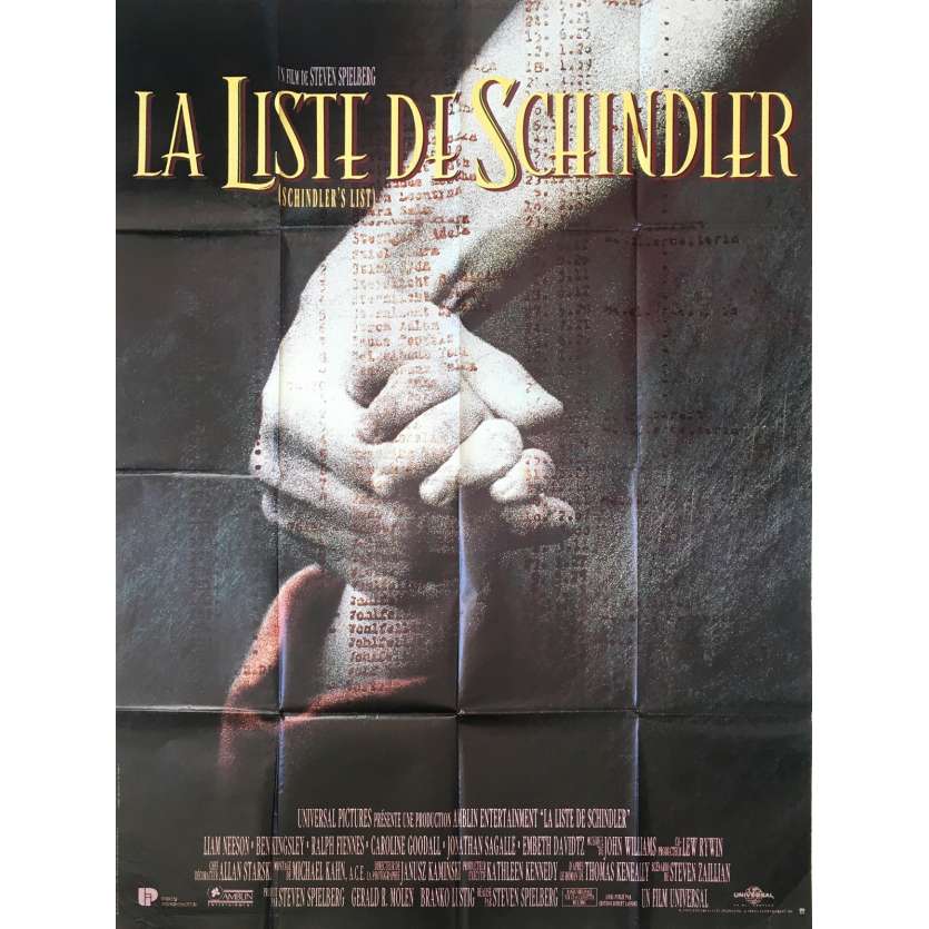 SCHINDLER'S LIST Original Movie Poster 0 - 47x63 in. - 1993 - Steven Spielberg, Liam Neeson