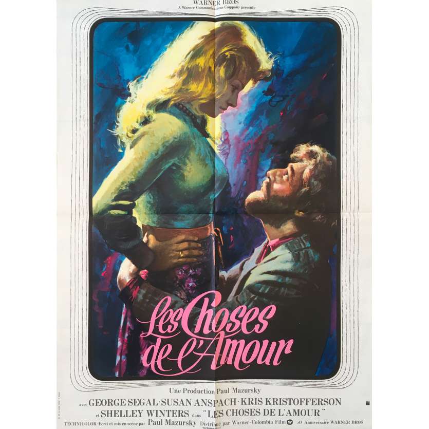 LES CHOSES DE L'AMOUR Affiche de film - 60x80 cm. - 1973 - George Segal, Paul Mazursky