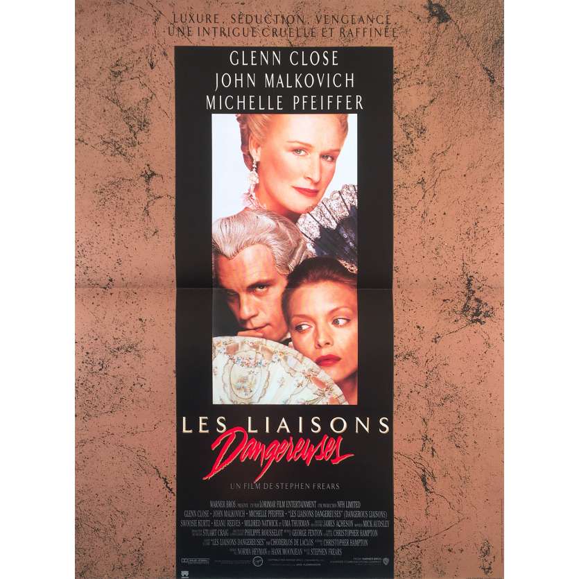 LES LIAISONS DANGEREUSES Affiche de film - 40x60 cm. - 1988 - Stephen Frears, John Malkovich