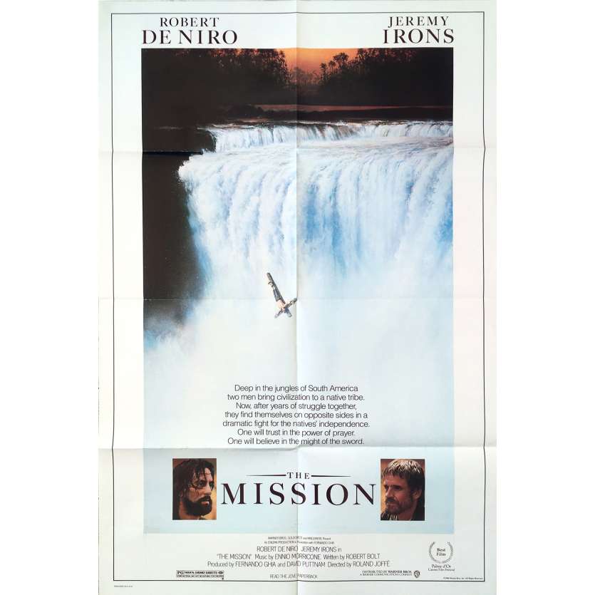 MISSION Original Movie Poster 0 - 27x40 in. - 1986 - Roland Joffé, Robert de Niro