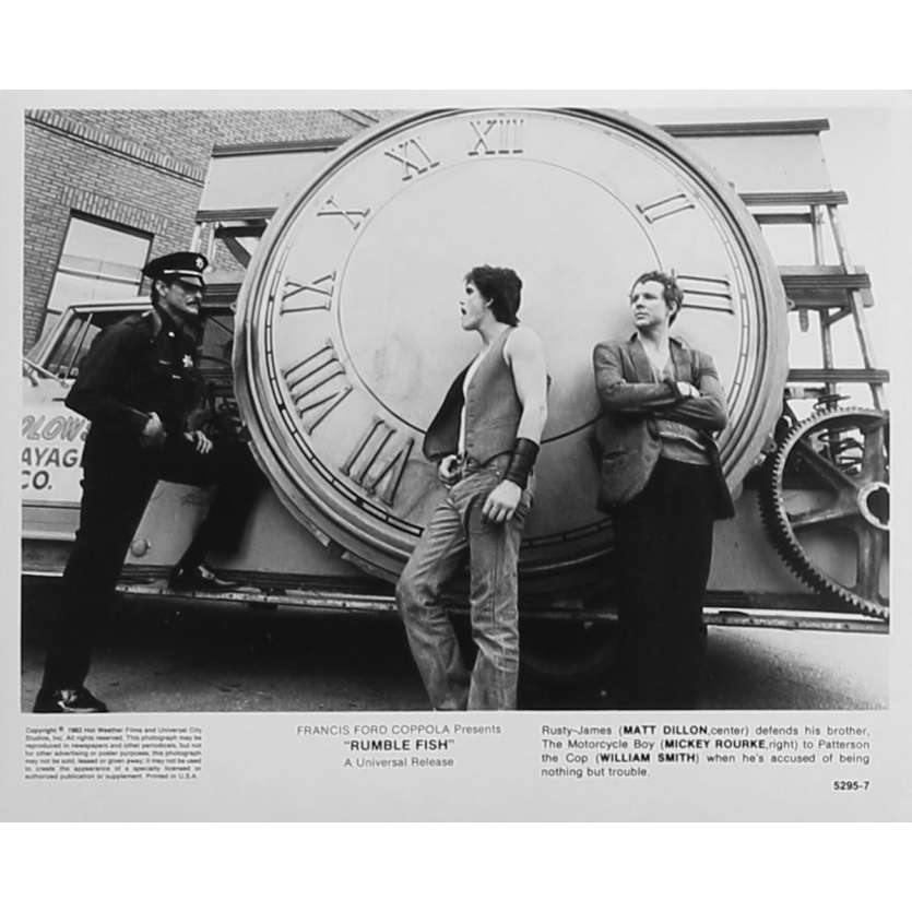 RUSTY JAMES Photo de presse 5295-7 - 20x25 cm. - 1983 - Matt Dillon, Francis Ford Coppola