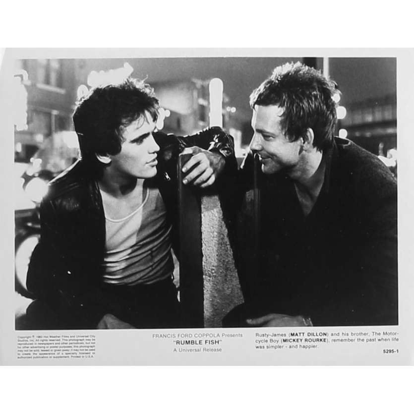 RUSTY JAMES Photo de presse 5295-1 - 20x25 cm. - 1983 - Matt Dillon, Francis Ford Coppola