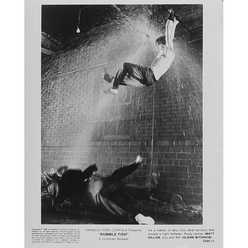 RUSTY JAMES Photo de presse 5295-11 - 20x25 cm. - 1983 - Matt Dillon, Francis Ford Coppola