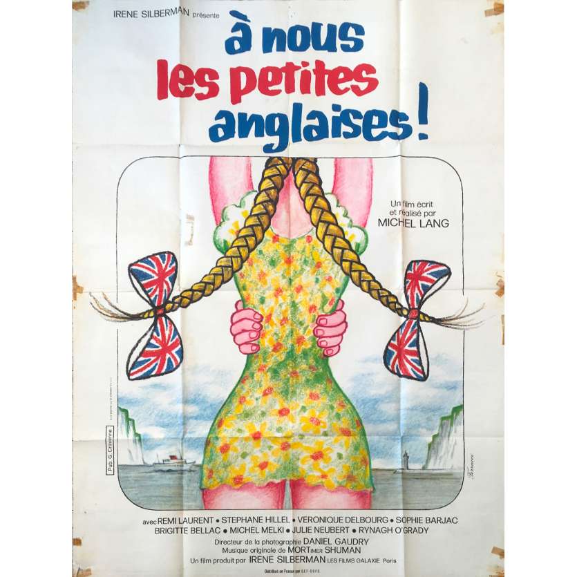 A NOUS LES PETITES ANGLAISES Affiche de film - 120x160 cm. - 1976 - Rémi Laurent, Michel Lang
