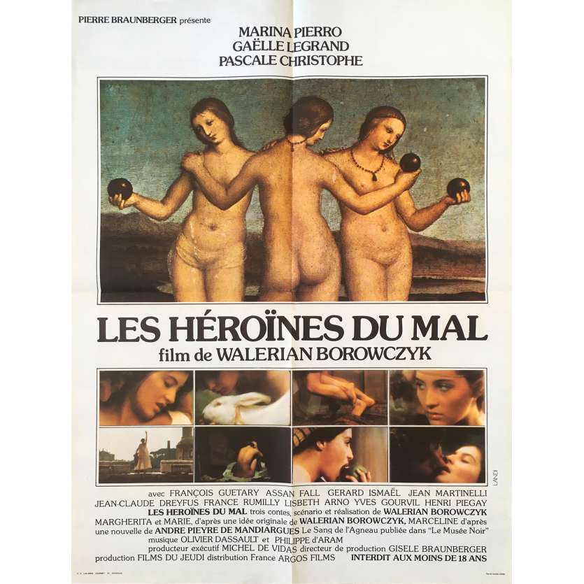 LES HEROINES DU MAL Affiche de film  - 60x80 cm. - 1979 - Walerian Borowczyk, Landi