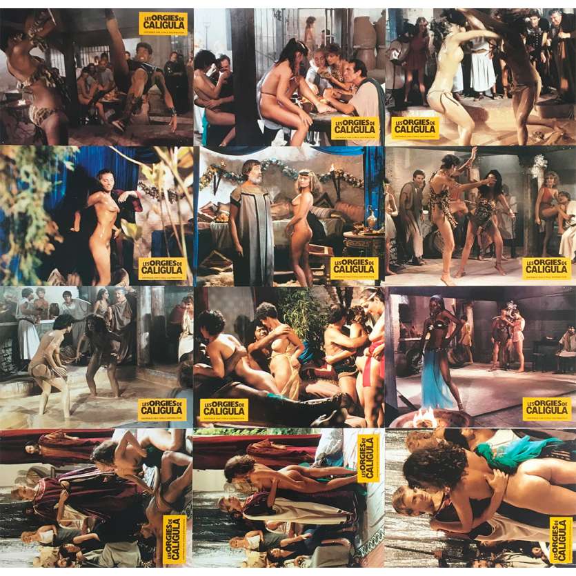 LES ORGIES DE  CALIGULA Photos de film x12 - 21x30 cm. - 1984 - Sandra Venturini, Lorenzo Onorati