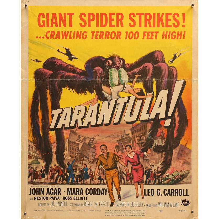 TARANTULA Original Movie Poster - 13,6x16,5 in. - 1955 - Jack Arnold, John Agar