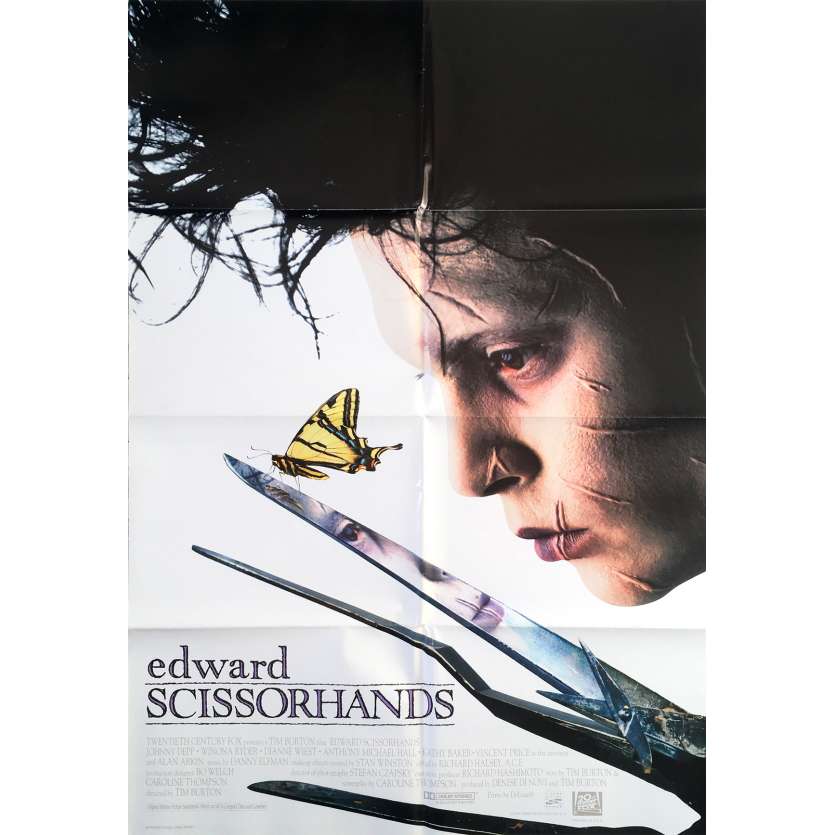 EDWARD SCISSORHANDS Original Movie Poster Style B - 27x41 in. - 1992 - Tim Burton, Johnny Depp